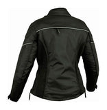 REF:GM105 NEGRACHAQUETA DE MOTO PARA CHICAS EN CORDURA 100% IMPERMEABLE
