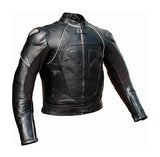 REF:GM163 NEGRA, CON JOROBACHAQUETA DE CUERO CON PROTECCIONES DE TITANIO Y JOROBA