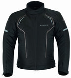 REF:VENUS NEGRO GRISCHAQUETA DE MOTO EN POLIESTER TÉRMICO, IMPERMEABLE, TRANSPIRABLE CON PROTECCIONES C.E. Y VENTILACIÓN DIRECTA