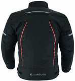 CHAQUETA DE MOTO EN POLIESTER TÉRMICO, IMPERMEABLE, TRANSPIRABLE CON PROTECCIONES C.E. Y VENTILACIÓN DIRECTA (1)