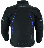 REF:VENUS AZUL NEGROCHAQUETA DE MOTO EN POLIESTER TÉRMICO, IMPERMEABLE, TRANSPIRABLE CON PROTECCIONES C.E. Y VENTILACIÓN DIRECTA