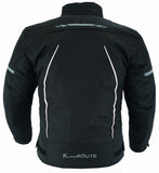 CHAQUETA DE MOTO EN POLIESTER TÉRMICO, IMPERMEABLE, TRANSPIRABLE CON PROTECCIONES C.E. Y VENTILACIÓN DIRECTA