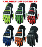 GUANTES PUÑOS CORTOS DE MOTO EN PIEL ANILINA CON PROTECCIONES DE ACERO INOXIDABLE (5)