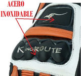 GUANTES PUÑOS CORTOS DE MOTO EN PIEL ANILINA CON PROTECCIONES DE ACERO INOXIDABLE (3)