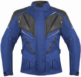 REF:MINERVA AZUL MARINO NEGROCHAQUETA MUJER 3/4 DE MOTO EN TEXTIL 100% IMPERMEABLE, TRANSPIRABLE, TÉRMICO Y PROTECCIONES C.E.
