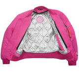 CAZADORA DE MOTO BOMBER MUJER EN 100% NAYLON, IMPERMEABLE, TRANSPIRABLE Y TÉRMICO CON PROTECTORES C.E. EN 1621 NIVEL 2