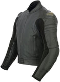 REF:GM170 NEGRACHAQUETA MICROPERFORADA DE CUERO PARA MOTORISTAS CON PROTECTORES C.E.