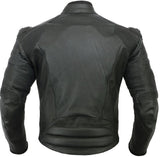 REF:GM170 NEGRACHAQUETA MICROPERFORADA DE CUERO PARA MOTORISTAS CON PROTECTORES C.E.