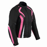 REF:ARTEMISA FUCSIA BLANCACHAQUETA CORDURA DE MOTO PARA CHICAS CON ESTILO MODERN FUCSIA