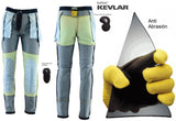 PANTALÓN TEJANO HOMBRE CON REFUERZOS DE TEJIDO KEVLAR Y PROTECCIONES C.E.