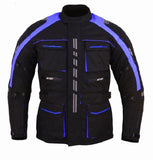 CHAQUETA DE MOTO EN CORDURA 3/4 UNISEX, IMPERMEABLE, FORRO DESMONTABLE