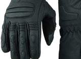 GUANTES DE CUERO MATE IMPERMEABLE TÉRMICO CON PROTECCIONES UNISEX