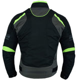 REF:DERBI FLUOR GRISCHAQUETA DE MOTO UNISEX EN TEXTIL IMPERMEABLE, TÉRMICO CON PROTECCIONES C.E.