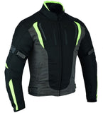 REF:DERBI FLUOR GRISCHAQUETA DE MOTO UNISEX EN TEXTIL IMPERMEABLE, TÉRMICO CON PROTECCIONES C.E.