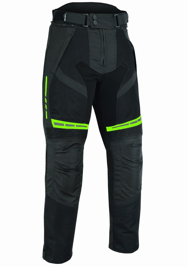 PANTALON DE MOTO PERFORADO DE VERANO UNISEX CON FORRO IMPERMEABLE EXTRAIBLE Y PROTECCIONES CE (1)