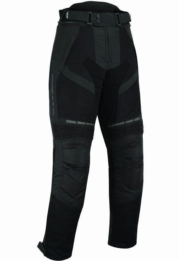 PANTALON DE MOTO PERFORADO DE VERANO UNISEX CON FORRO IMPERMEABLE EXTRAIBLE Y PROTECCIONES CE (4)