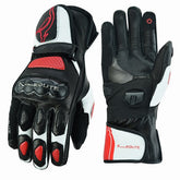 GUANTES DE MOTO EN PIEL ANILINA CON PROTECCIONES CARBONO Y ACERO INOXIDABLE