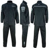 TRAJE DE LLUVIA, CHAQUETA Y PANTALON, CHUBASQUERO IMPERMEABLE DE MOTO (2)