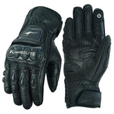 GUANTES PUÑOS CORTOS DE MOTO EN PIEL ANILINA CON PROTECCIONES DE ACERO INOXIDABLE (5)