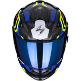 REF:SCORPION EXO-491 SPIN BLACK-BLUE-NEON YELLOWSCORPION EXO-491 SPIN BLACK-BLUE-NEON YELLOW