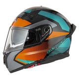 REF:CASCO NZI GO RIDER STREAM DUO QUADRI MATT BLACK&ORANGE&GREENCASCO NZI GO RIDER STREAM DUO QUADRI MATT BLACK&ORANGE&GREEN