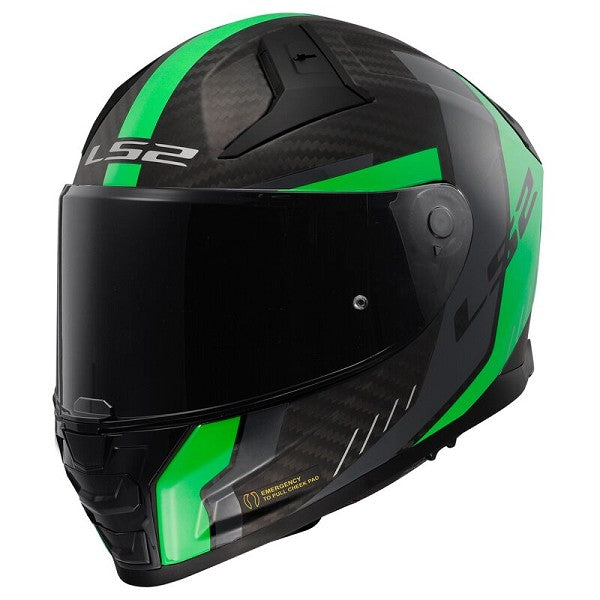 REF:LS2 FF811 VECTOR II CARBONO GRID MATT FLUO GREENCASCO LS2 FF811 VECTOR II CARBONO GRID MATT FLUO GREEN