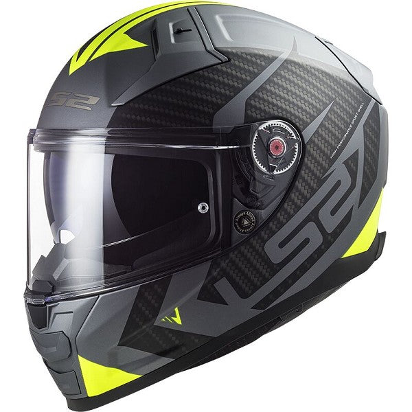 CASCO LS2 FF811 VECTOR II SPLITTER MATT TITANIUM H-V YELLOW