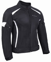 REF:SUMMER LADY WHITE BLACKCHAQUETA DE MOTO PARA VERANO DE CHICAS CON PROTECCIONES C.E.