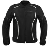 REF:SUMMER MAN WHITE BLACKCHAQUETA DE MOTO PARA VERANO UNISEX CON PROTECCIONES C.E.