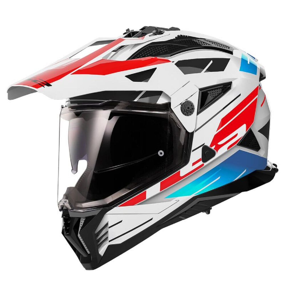 REF:CASCO LS2 MX702 PIONEER II NAMIB Gloss White Blue RedCASCO LS2 MX702 PIONEER II NAMIB Gloss White Blue Red