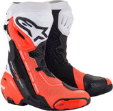 BOTAS ALPINESTARS SUPERTECH R VENTED BLACK WHITE RED FLUO