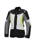 CHAQUETA ALPINESTARS MUJER STELLA ST-1 WATERPROOF ICE GREY BLACK YELLOW FLUO