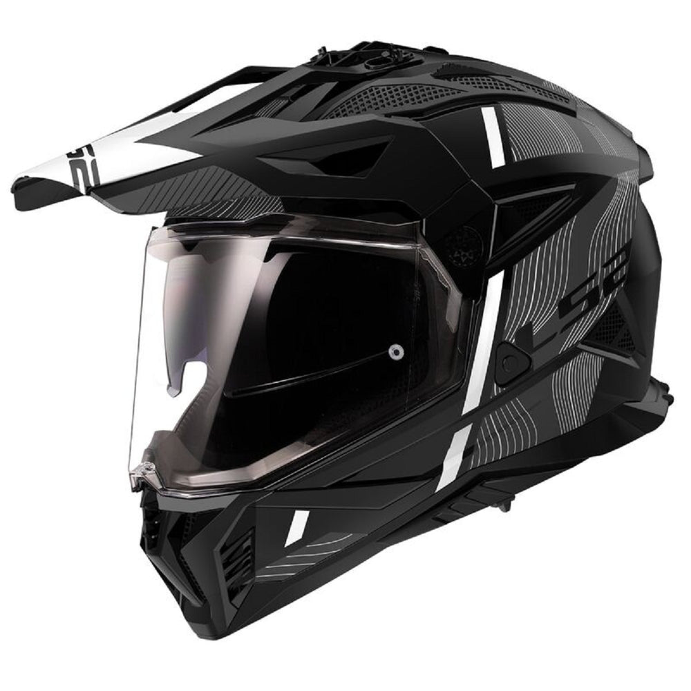 REF:CASCO LS2 MX702 PIONEER II HILL Matt Black WhiteCASCO LS2 MX702 PIONEER II HILL Matt Black White