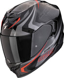 REF:SCORPION EXO 520 EVO AIR TERRA MATT BLACK SILVER-REDSCORPION EXO 520 EVO AIR TERRA MATT BLACK SILVER-RED