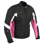 REF:GM105 FUCSIACHAQUETA DE CORDURA PARA CHICAS 100% IMPERMEABLE Y PROTECCIONES CE