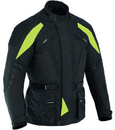 REF:GM111 FLUOR HI-VISCHAQUETA DE MOTO EN CORDURA 3/4 UNISEX, PROTECTORES C.E Y 100% IMPERMEABLE
