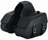 ALFORJAS DE MOTO LATERALES RIGIDAS, REFORZADAS DE PIEL SINTETICA, INTERIOR FORRADO 2 x 24 LITROS