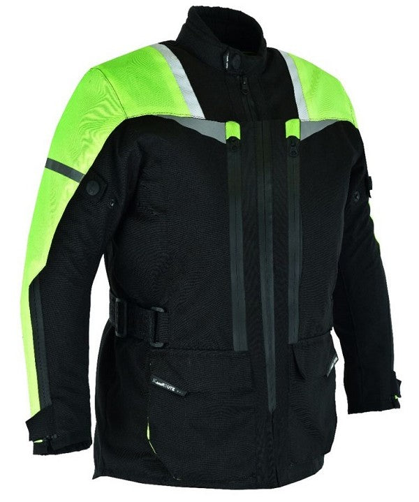 REF:FEBO KIDS FLUORCHAQUETA INFANTIL DE MOTO EN CORDURA 3/4 CON PROTECCIONES C.E.