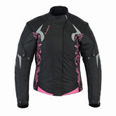 REF:AGATHA FUCSIACHAQUETA DE CORDURA PARA CHICAS CON DIBUJO ESTILO TATTOO FUCSIA