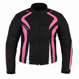 REF:ARTEMISA FUCSIA BLANCACHAQUETA CORDURA DE MOTO PARA CHICAS CON ESTILO MODERN FUCSIA