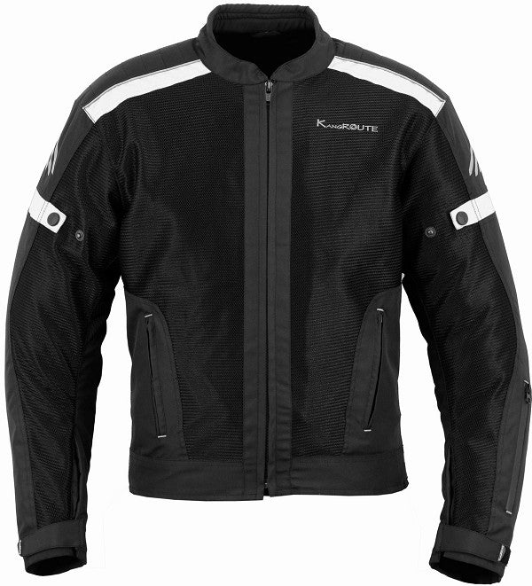 REF:Hermes Blanca NegraCHAQUETA DE MOTO PERFORADA DE VERANO CON FORRO IMPERMEABLE Y DESMONTABLE