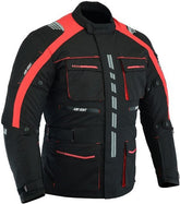 REF:ATENEA ROJACHAQUETA DE MOTO EN CORDURA 3/4 UNISEX, IMPERMEABLE Y FORRO EXTRAIBLE C.E.