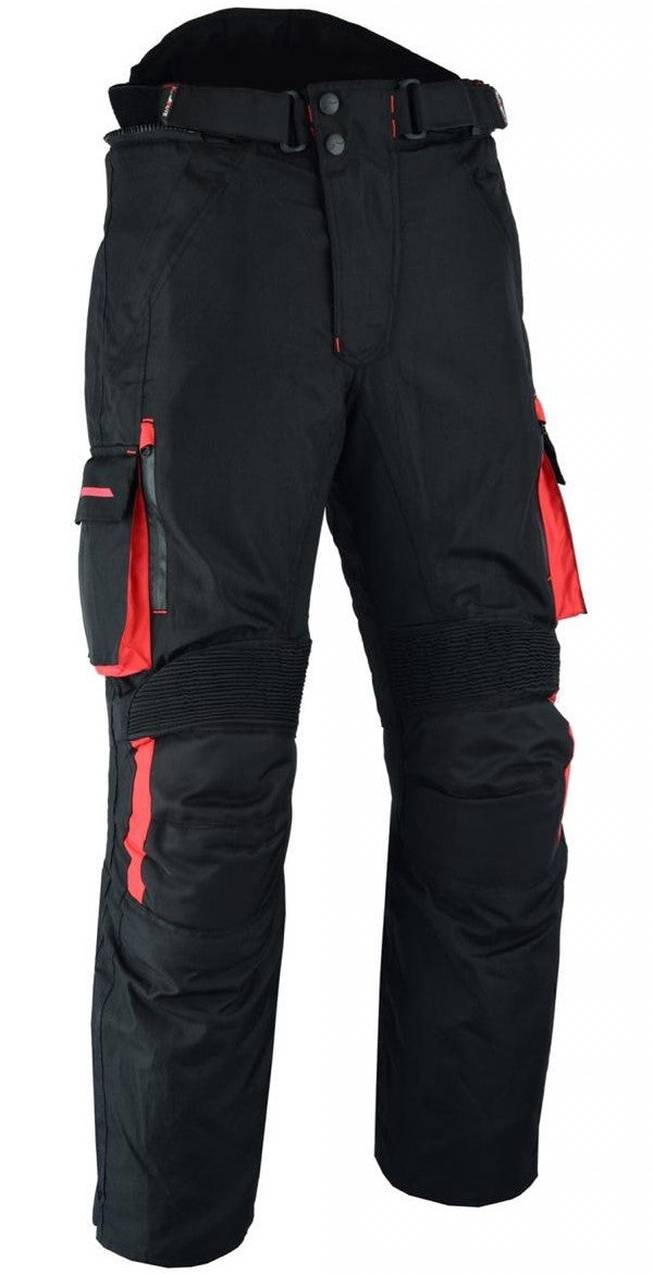 PANTALON DE MOTO EN CORDURA IMPERMEABLE, CORTAVIENTO Y PROTECCIONES CE (3)