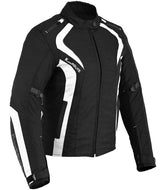REF:ARTEMISA BLANCA NEGRA KANGROUTECHAQUETA CORDURA DE MOTO PARA CHICAS CON ESTILO MODERNO