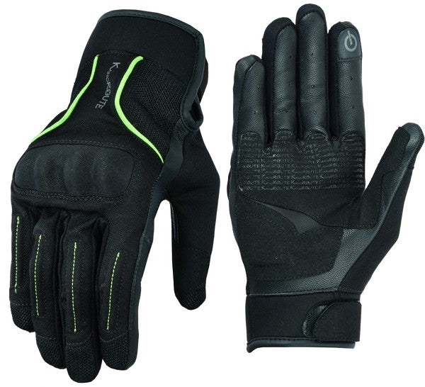 GUANTES DE MOTO PERFORADOS EN PIEL Y MALLA PARA VERANO CON PROTECCIONES