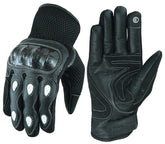 GUANTES DE VERANO PARA MOTORISTAS EN PIEL, MALLA Y FIBRA DE CARBONO (2)