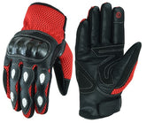 GUANTES DE VERANO PARA MOTORISTAS EN PIEL, MALLA Y FIBRA DE CARBONO (3)