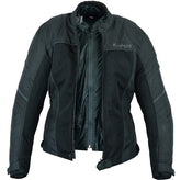 REF:IRIS NEGRA VERANO CHICASCHAQUETA PERFORADA DE CHICAS PARA VERANO CON FORRO 100% IMPERMEABLE EXTRAIBLE