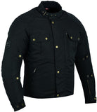 REF:URBAN STYLER NEGROCHAQUETA URBANA DE MOTO UNISEX EN TEXTIL IMPERMEABL, TÉRMICO CON PROTECCIONES C.E.