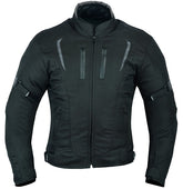 REF:DERBI NEGRACHAQUETA DE MOTO UNISEX EN TEXTIL IMPERMEABLE, TÉRMICO CON PROTECCIONES C.E.